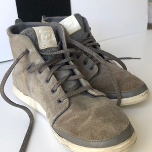 Onitsuka Tiger Grey high top sneakers.